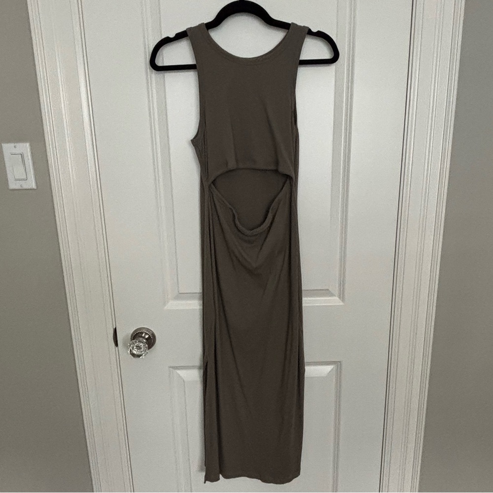 Heartloom Sleeveless Olive Green Dress - Sz. L